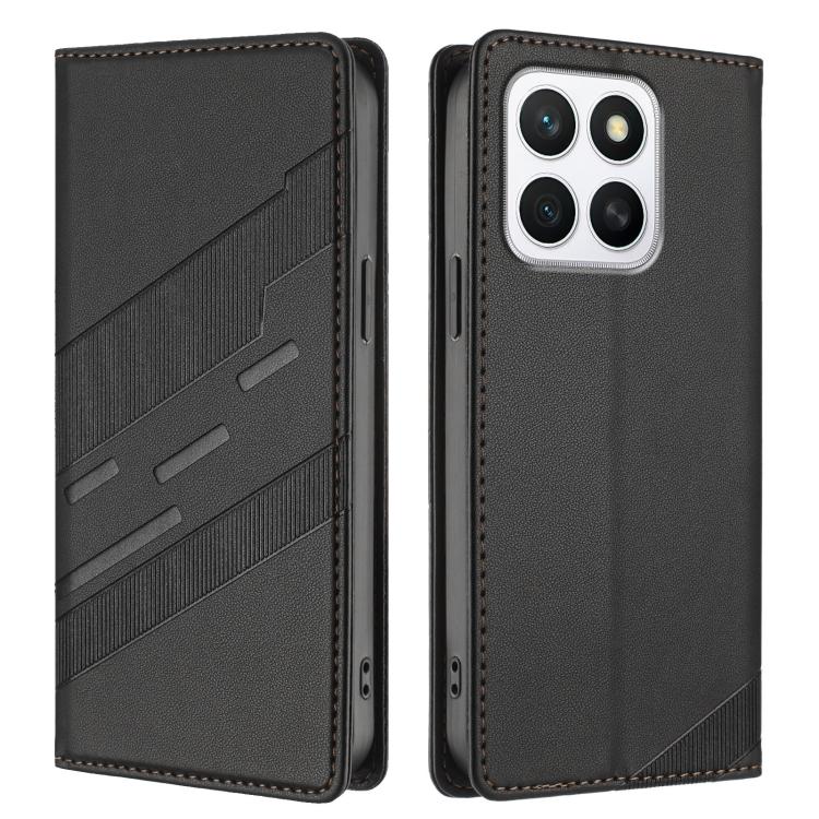 For Honor X8c 4G Embossed Multi-functional Wallet Retro Leather Phone Case