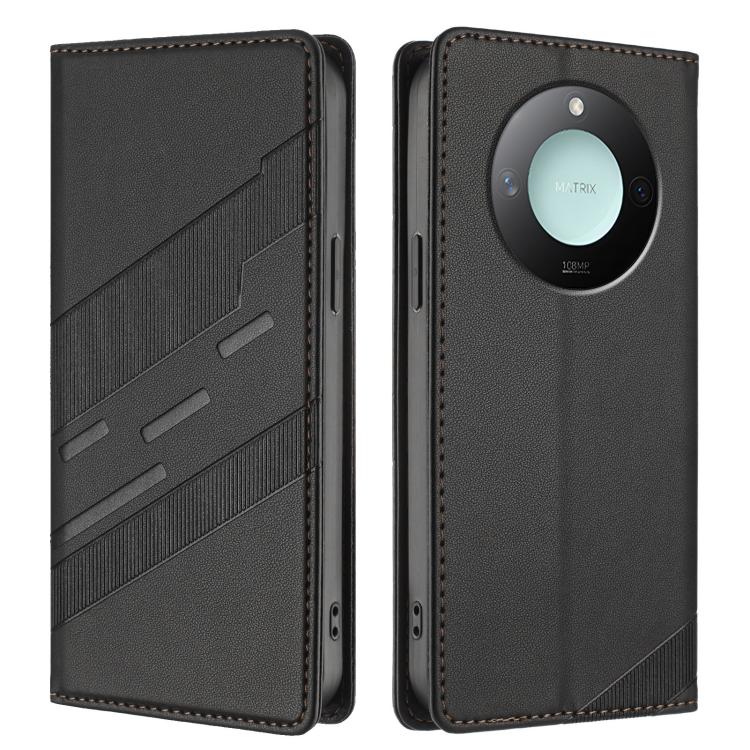 For Honor X9c Smart Embossed Multi-functional Wallet Retro Leather Phone Case