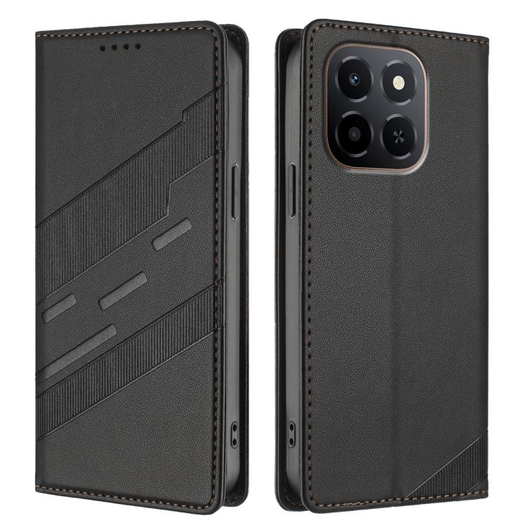 For Honor X6c Embossed Multi-functional Wallet Retro Leather Phone Case