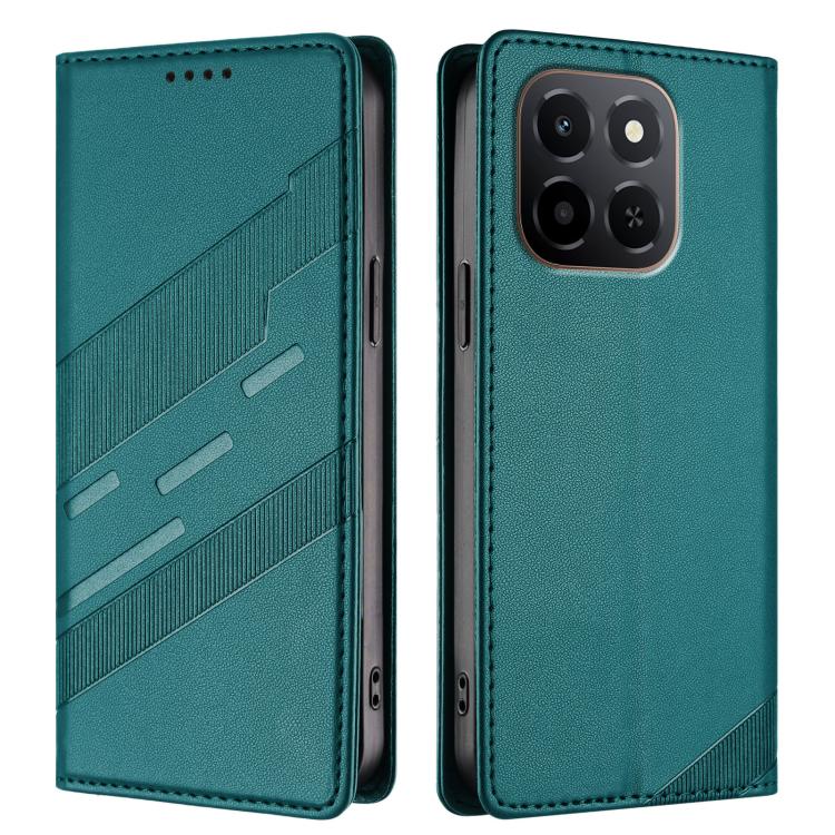 For Honor X6c Embossed Multi-functional Wallet Retro Leather Phone Case