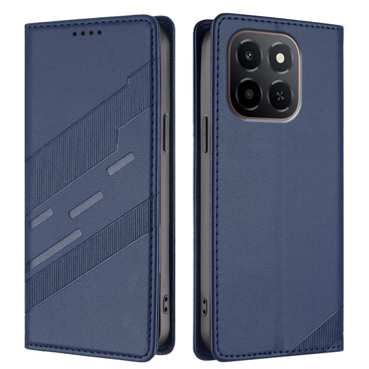 For Honor X6c Embossed Multi-functional Wallet Retro Leather Phone Case