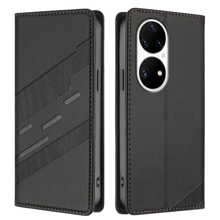 For Huawei P50 Pro Embossed Multi-functional Wallet Retro Leather Phone Case