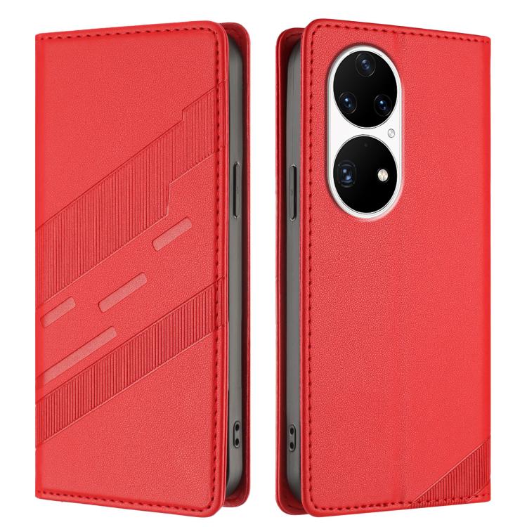 For Huawei P50 Pro Embossed Multi-functional Wallet Retro Leather Phone Case