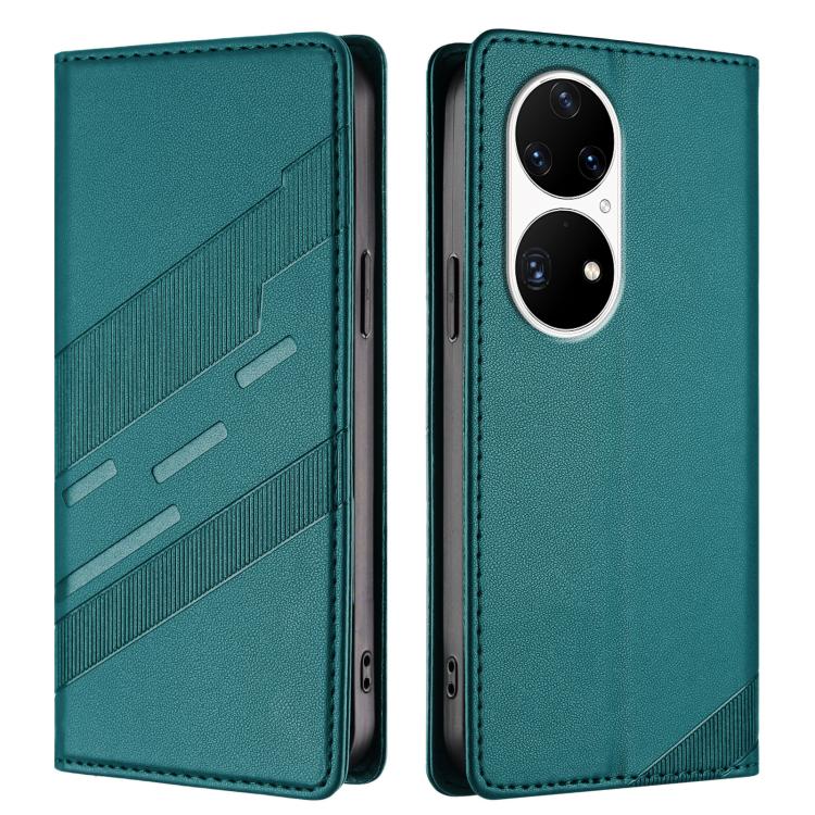 For Huawei P50 Pro Embossed Multi-functional Wallet Retro Leather Phone Case