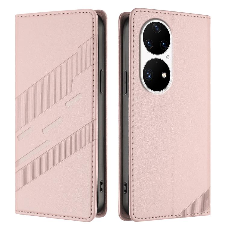 For Huawei P50 Pro Embossed Multi-functional Wallet Retro Leather Phone Case