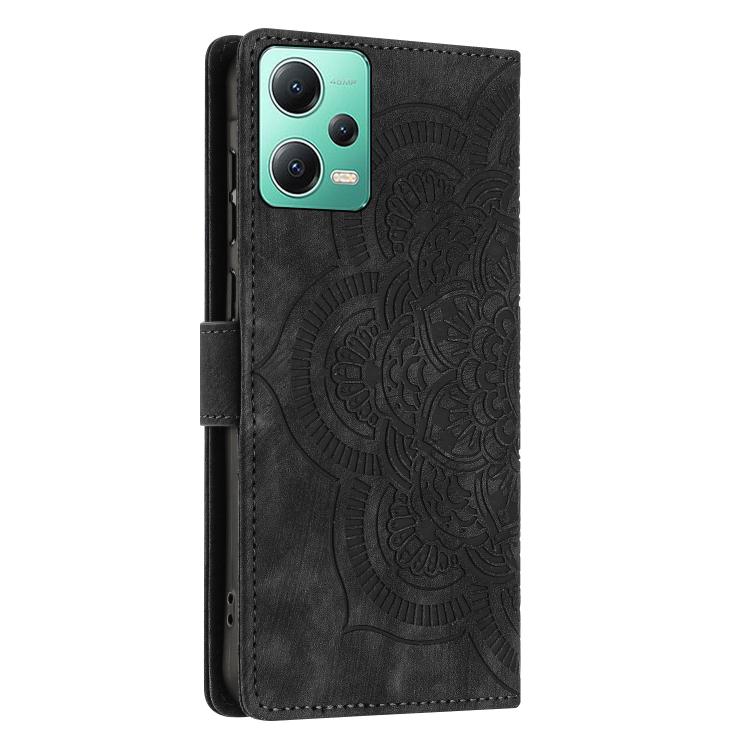 For Xiaomi Poco X5 Pro Mandala Embossed Retro Frosted Leather Phone Case