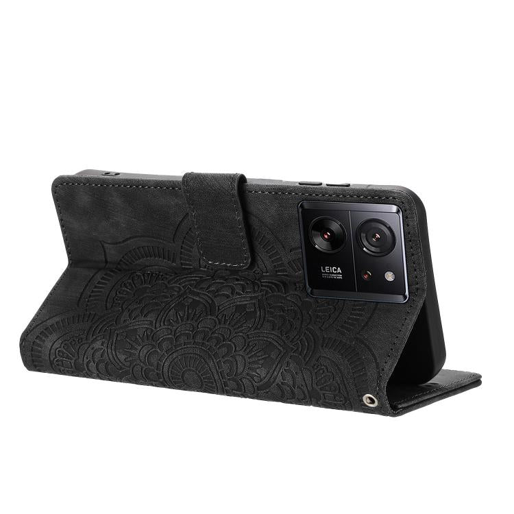 For Xiaomi 13T / 13T Pro Mandala Embossed Retro Frosted Leather Phone Case
