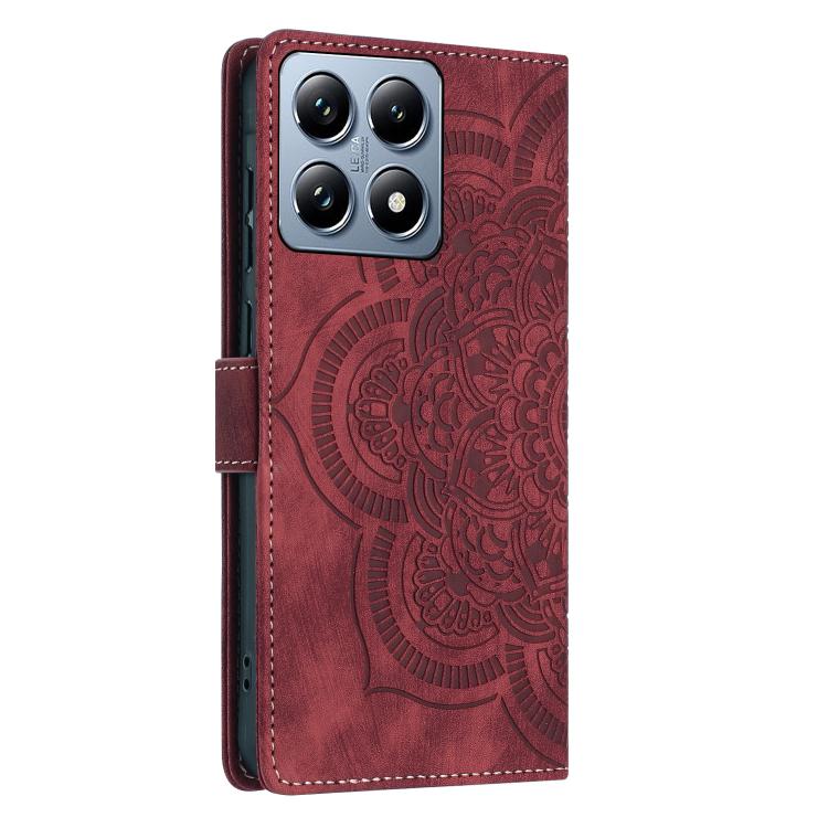For Xiaomi 14T Mandala Embossed Retro Frosted Leather Phone Case