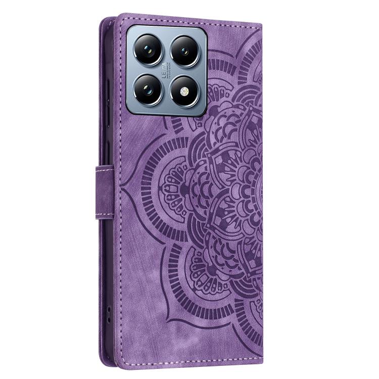 For Xiaomi 14T Pro Mandala Embossed Retro Frosted Leather Phone Case