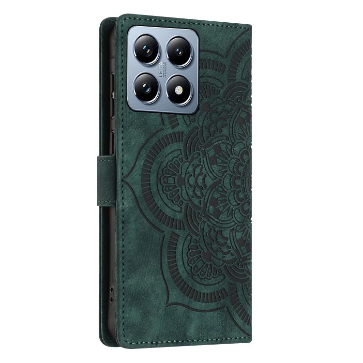 For Xiaomi 14T Pro Mandala Embossed Retro Frosted Leather Phone Case
