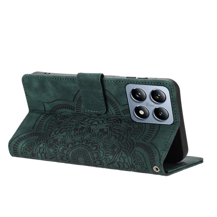 For Xiaomi 14T Pro Mandala Embossed Retro Frosted Leather Phone Case