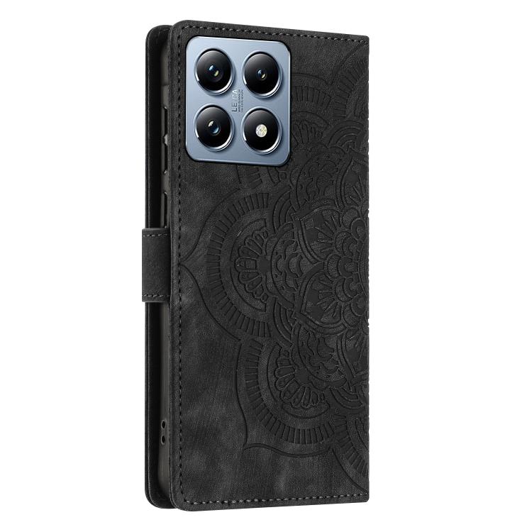 For Xiaomi 14T Pro Mandala Embossed Retro Frosted Leather Phone Case