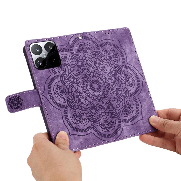 For Xiaomi 15T 5G Mandala Embossed Retro Frosted Leather Phone Case