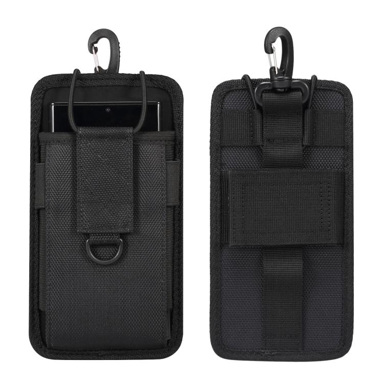 For 6.7-7.2 inch Oxford Fabric Waterproof Outdoor Phone Waist Bag - Black