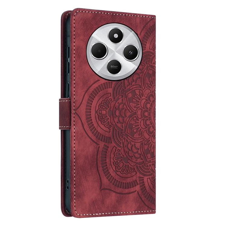 For Redmi 14C / A4 5G Mandala Embossed Retro Frosted Leather Phone Case