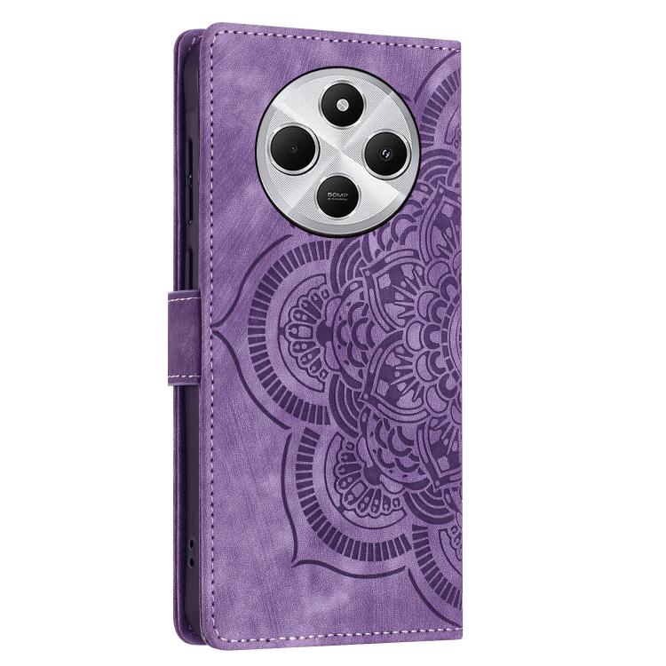 For Redmi 14C / A4 5G Mandala Embossed Retro Frosted Leather Phone Case