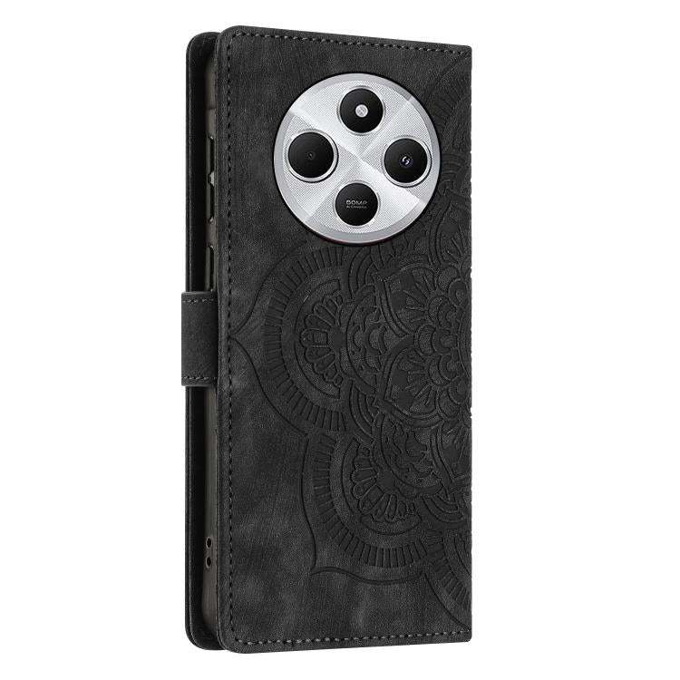 For Redmi 14C / A4 5G Mandala Embossed Retro Frosted Leather Phone Case