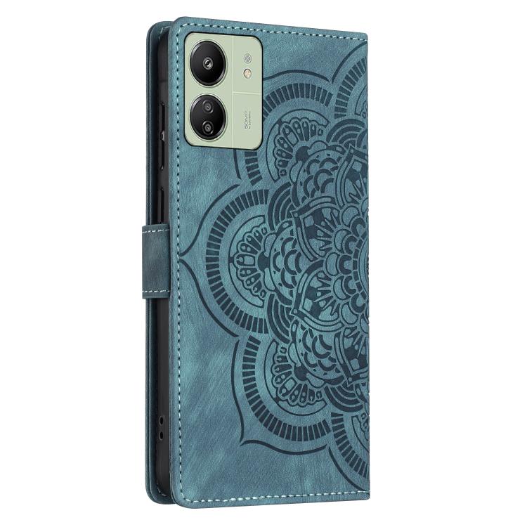 For Redmi 13C 4G / 5G Mandala Embossed Retro Frosted Leather Phone Case