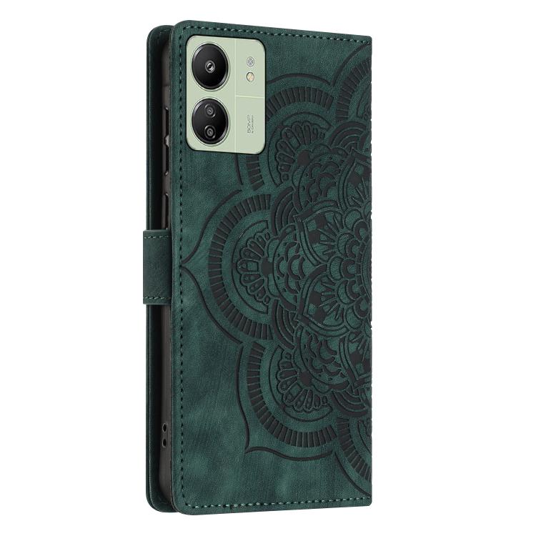 For Redmi 13C 4G / 5G Mandala Embossed Retro Frosted Leather Phone Case