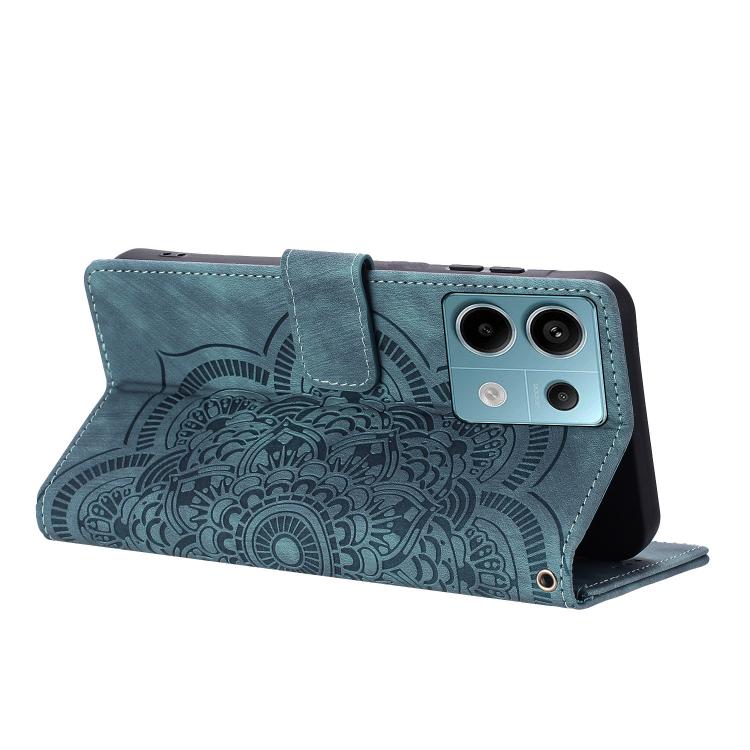 For Redmi Note 13 5G Mandala Embossed Retro Frosted Leather Phone Case