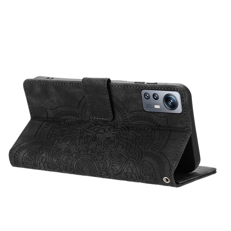 For Redmi Note 11S / 12S Mandala Embossed Retro Frosted Leather Phone Case