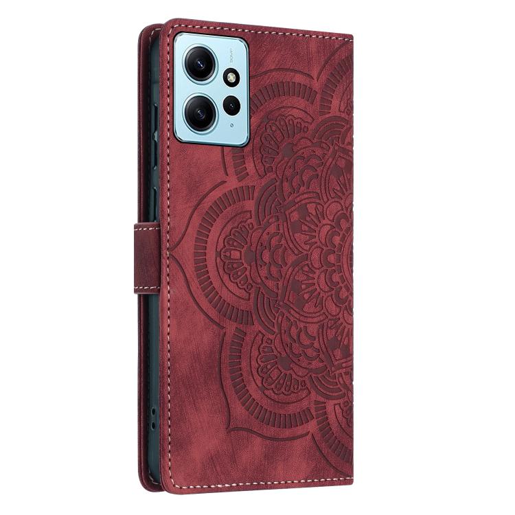 For Redmi Note 12 4G Mandala Embossed Retro Frosted Leather Phone Case
