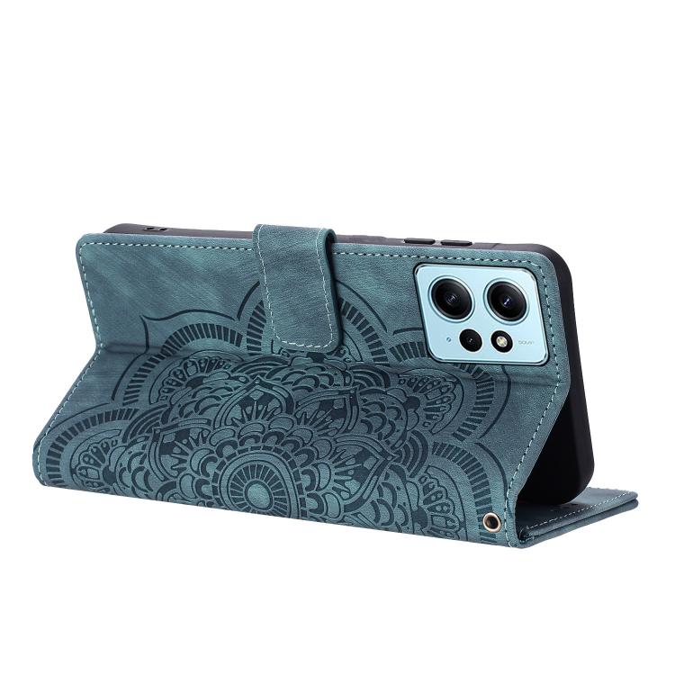 For Redmi Note 12 4G Mandala Embossed Retro Frosted Leather Phone Case