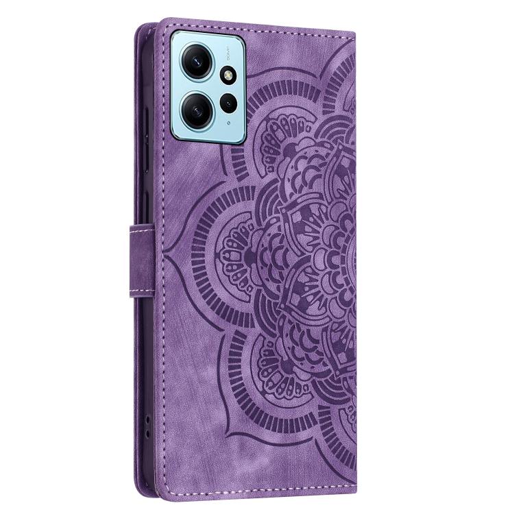 For Redmi Note 12 4G Mandala Embossed Retro Frosted Leather Phone Case