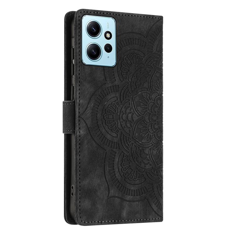 For Redmi Note 12 4G Mandala Embossed Retro Frosted Leather Phone Case