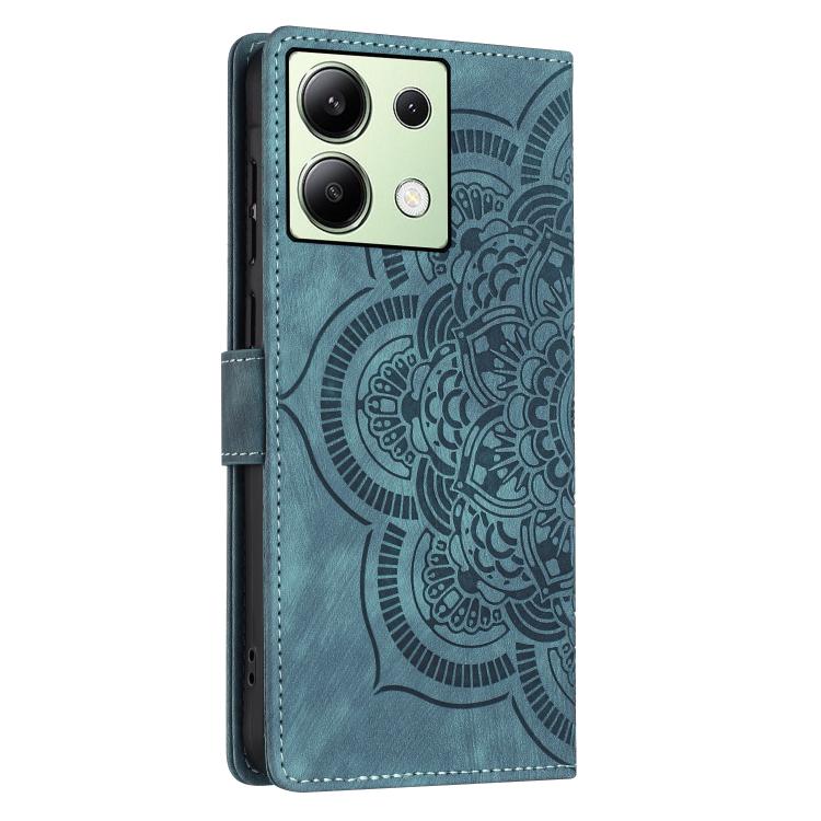 For Redmi Note 13 4G Mandala Embossed Retro Frosted Leather Phone Case