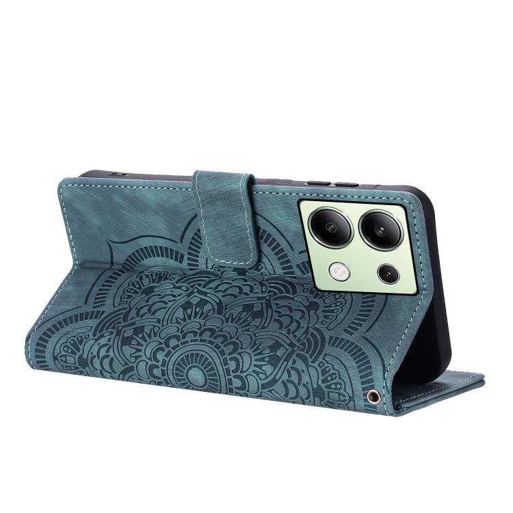 For Redmi Note 13 4G Mandala Embossed Retro Frosted Leather Phone Case
