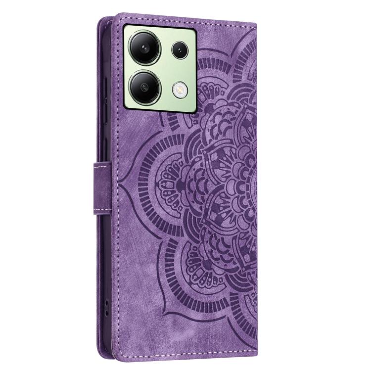 For Redmi Note 13 4G Mandala Embossed Retro Frosted Leather Phone Case