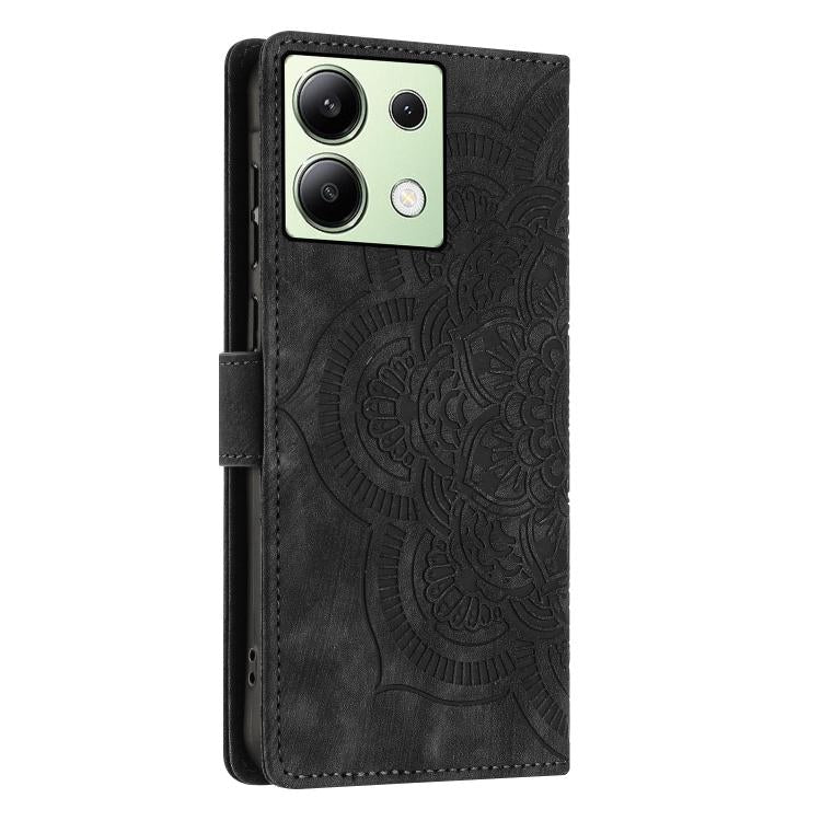 For Redmi Note 13 4G Mandala Embossed Retro Frosted Leather Phone Case