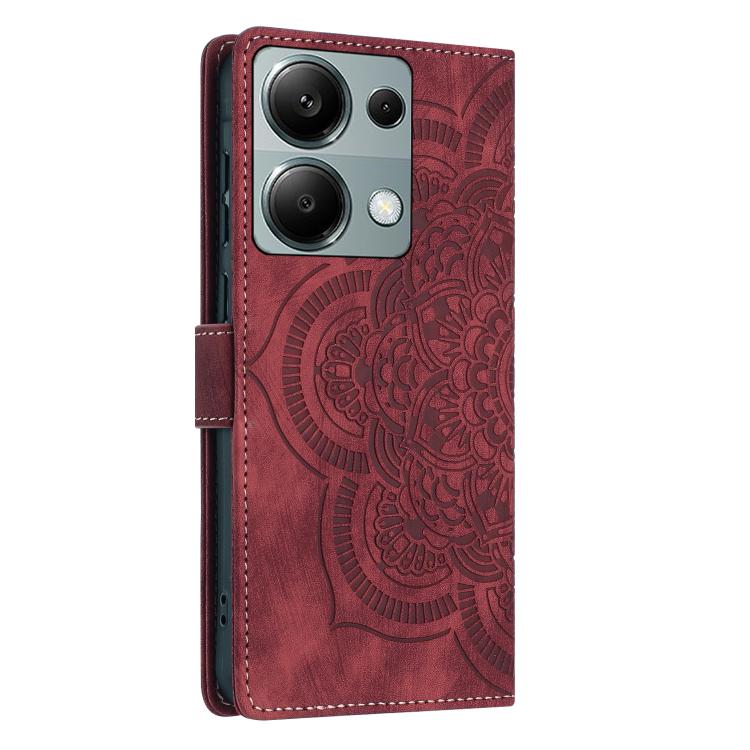 For Redmi Note 13 Pro 4G Mandala Embossed Retro Frosted Leather Phone Case