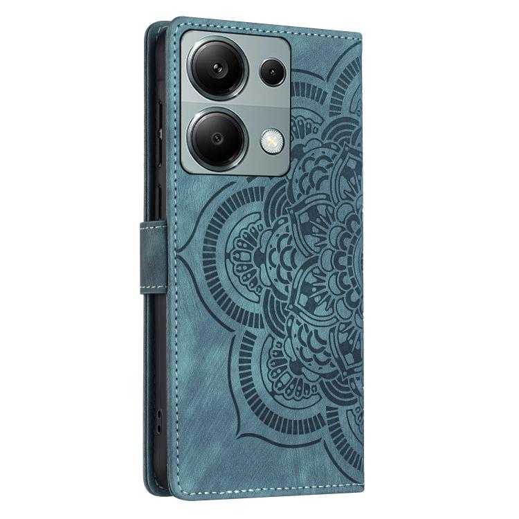 For Redmi Note 13 Pro 4G Mandala Embossed Retro Frosted Leather Phone Case