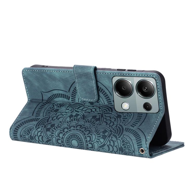 For Redmi Note 13 Pro 4G Mandala Embossed Retro Frosted Leather Phone Case