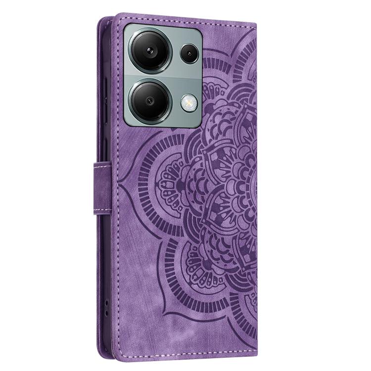For Redmi Note 13 Pro 4G Mandala Embossed Retro Frosted Leather Phone Case
