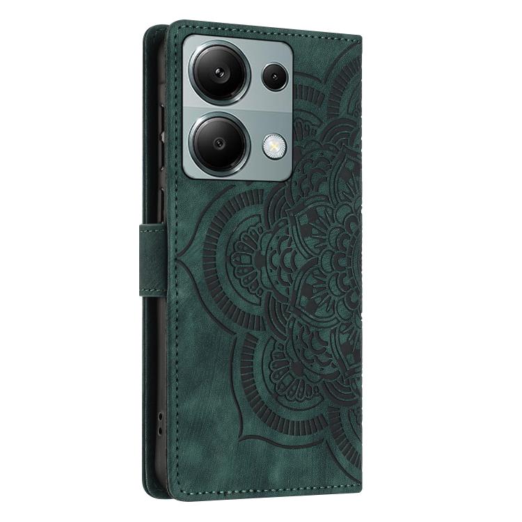 For Redmi Note 13 Pro 4G Mandala Embossed Retro Frosted Leather Phone Case