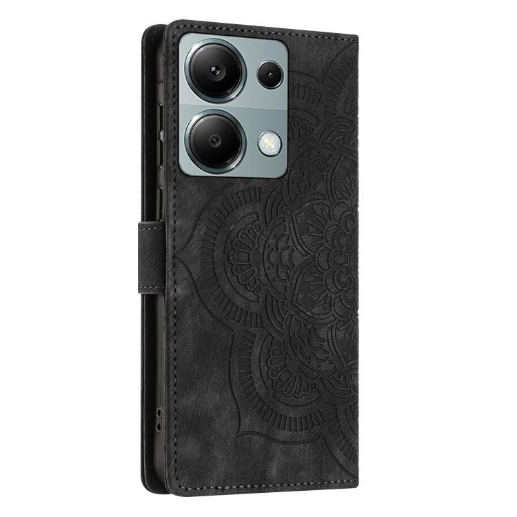 For Redmi Note 13 Pro 4G Mandala Embossed Retro Frosted Leather Phone Case