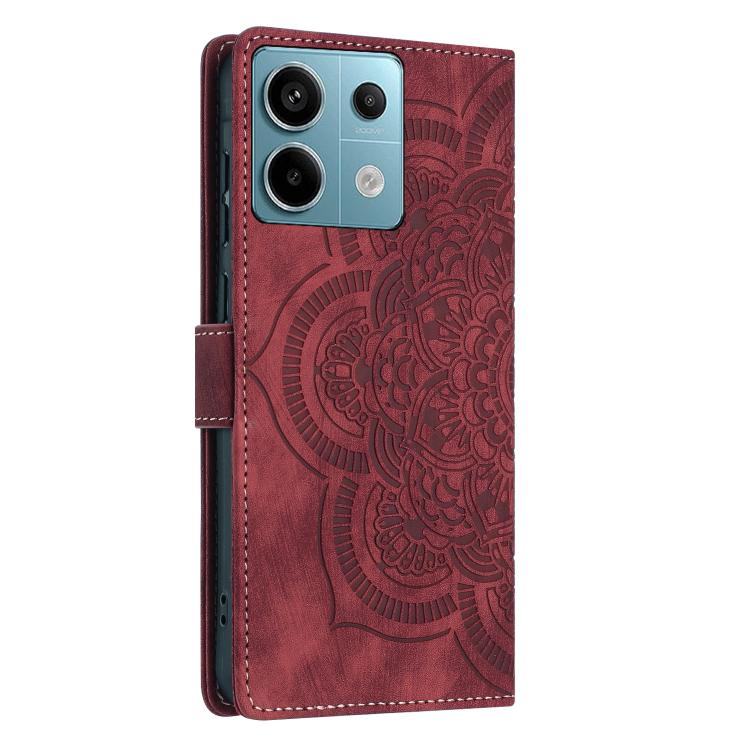 For Redmi Note 13 Pro 5G Mandala Embossed Retro Frosted Leather Phone Case