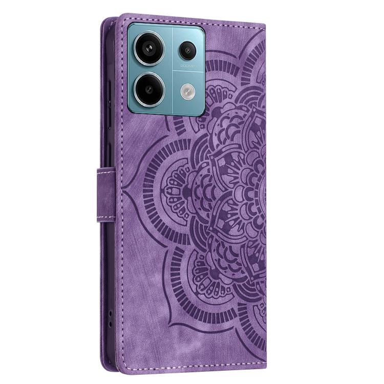 For Redmi Note 13 Pro 5G Mandala Embossed Retro Frosted Leather Phone Case