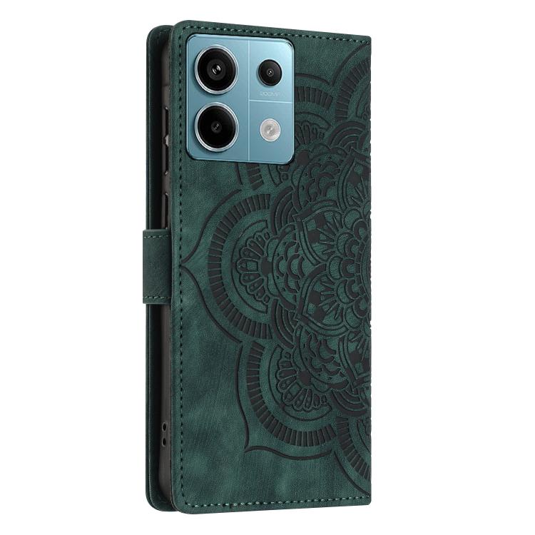 For Redmi Note 13 Pro 5G Mandala Embossed Retro Frosted Leather Phone Case