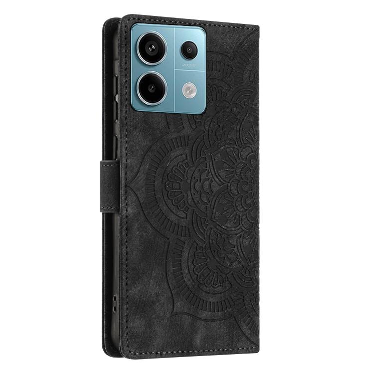 For Redmi Note 13 Pro 5G Mandala Embossed Retro Frosted Leather Phone Case