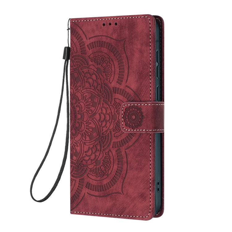 For Redmi Note 14 4G 164.84mm Mandala Embossed Retro Frosted Leather Phone Case