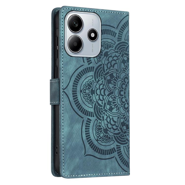 For Redmi Note 14 5G Mandala Embossed Retro Frosted Leather Phone Case