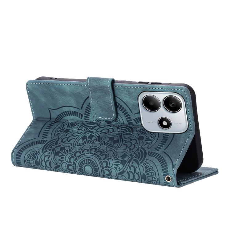 For Redmi Note 14 5G Mandala Embossed Retro Frosted Leather Phone Case