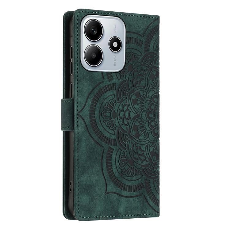 For Redmi Note 14 5G Mandala Embossed Retro Frosted Leather Phone Case
