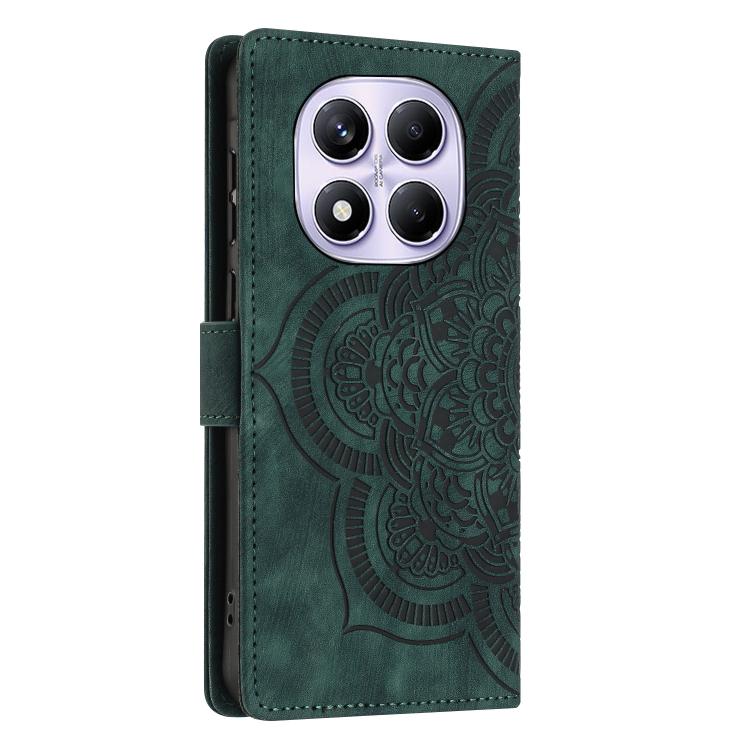 For Redmi Note 14 Pro 4G Mandala Embossed Retro Frosted Leather Phone Case