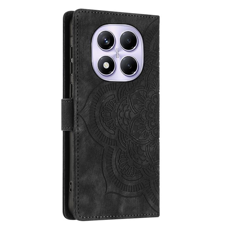 For Redmi Note 14 Pro 4G Mandala Embossed Retro Frosted Leather Phone Case