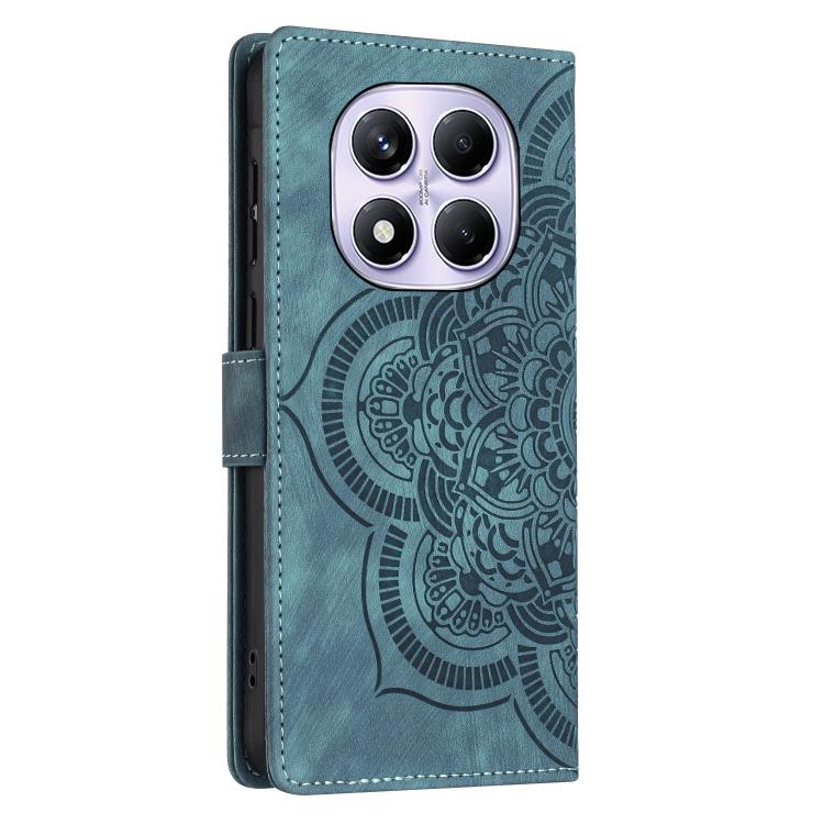 For Redmi Note 14 Pro 5G Mandala Embossed Retro Frosted Leather Phone Case